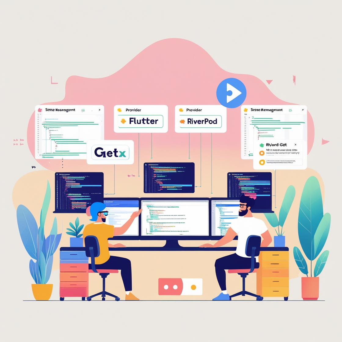 dhiman303's tweet card. Compare Provider Riverpod Bloc and GetX in Flutter Learn best state management practices for better performance scalability and clean architecture