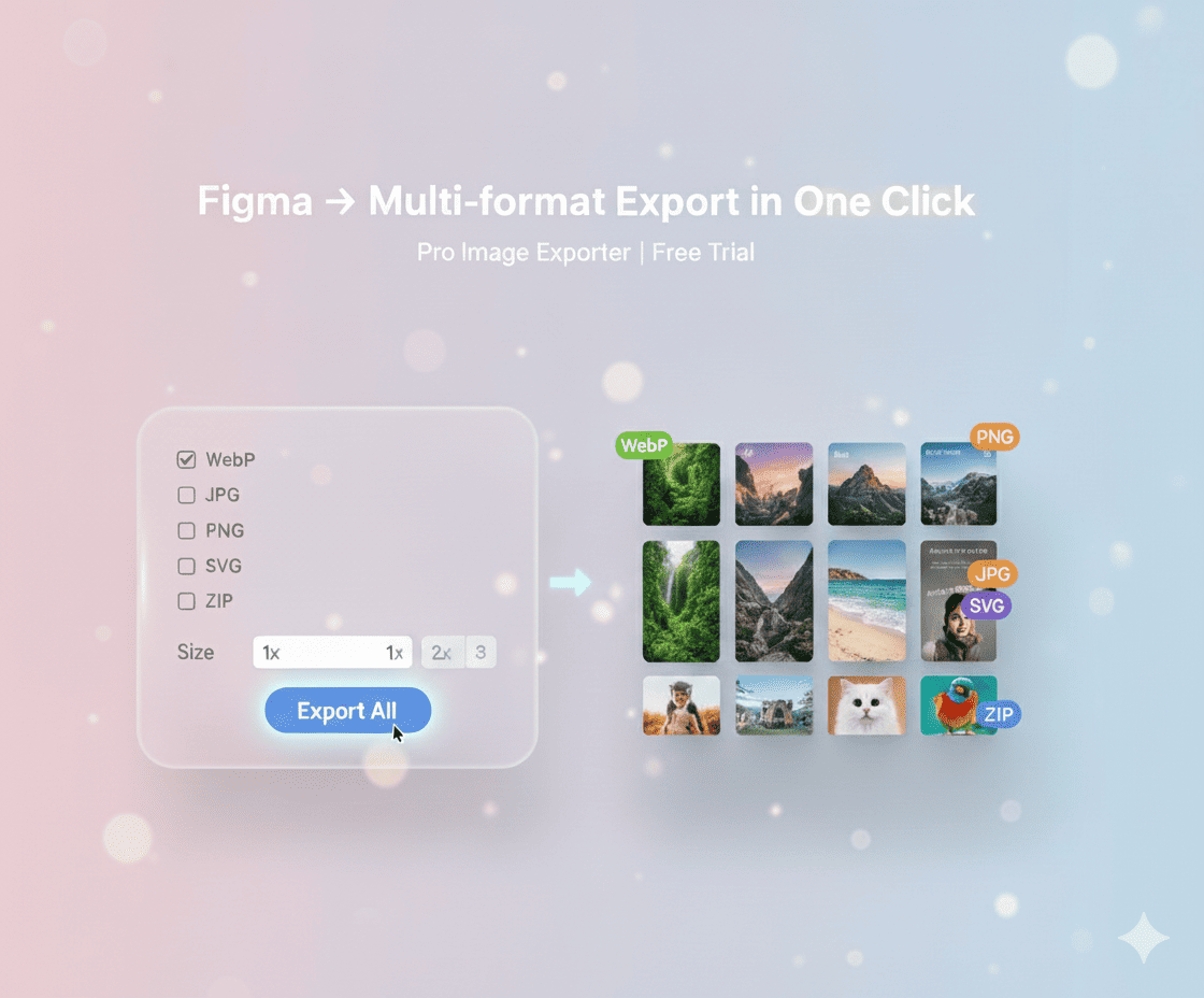 tsurupiyooo's tweet card. 複数形式対応の画像エクスポートプラグイ ン コーディング学習初心者から実務対応まで。 多機能画像書き出しツール。 WebP変換、ファイル名最適化、ZIPダウンロードなど、 Web制作に必要な画像処理機能を統合。 主な機能 WebP/PNG/JPG/SVG同時エクスポート画像名任意変更複数枚選択一括エクスポート可能ZIPダウンロード機能CSS情報自動生成（picture tag対応）倍率設定（...