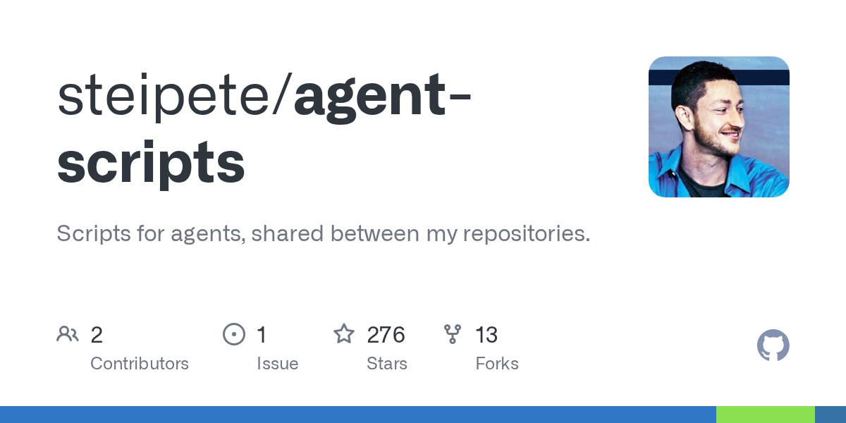steipete's tweet card. Scripts for agents, shared between my repositories. - steipete/agent-scripts