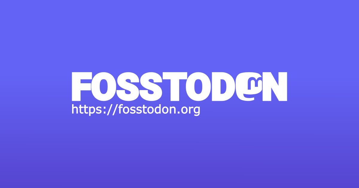 DylanLanguage's tweet card. Fosstodon is an invite only Mastodon instance that is open to those who are interested in technology; particularly free & open source software. If you wish to join, contact us for an invite.