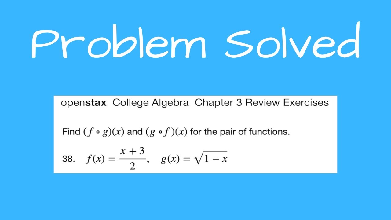 SolutionsOnWbd's tweet card. OpenStax College Algebra, Chapter 3 Review Exercises Problem 38