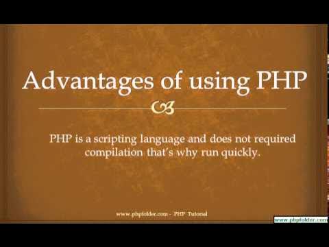 phpfolder's tweet card. advantages of using PHP Language
