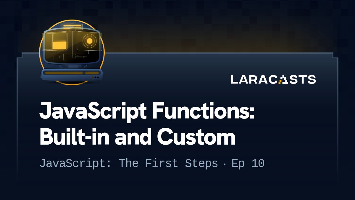 nomadphp's tweet card. Explore JavaScript functions—learn how to use built-in methods and create custom functions with parameters to write flexible, powerful code with ease.