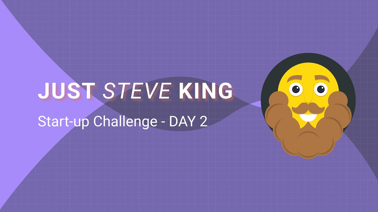 JustSteveKing's tweet card. Start-up Challenge - Day 2