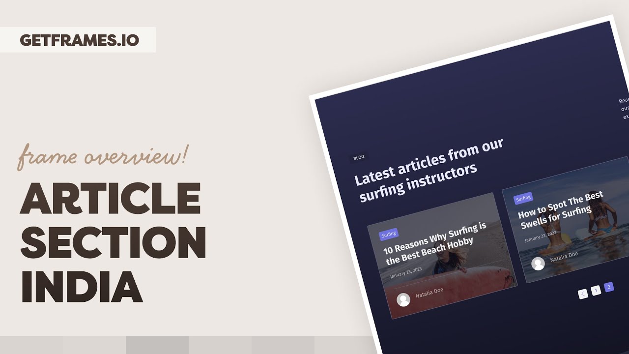 AutomaticCSS's tweet card. Frame Overview: Article Section India