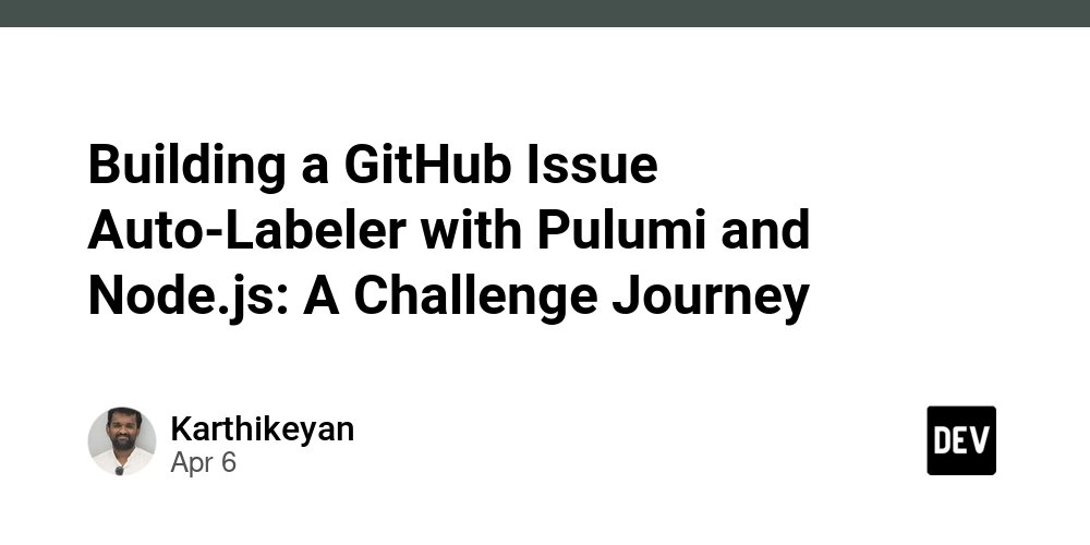 karthik_coder's tweet card. This is a submission for the Pulumi Deploy and Document Challenge: Get Creative with Pulumi and...