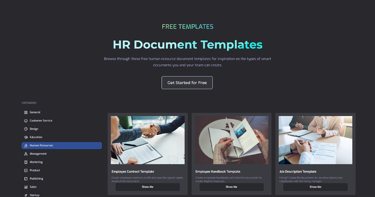 Bit_docs's tweet card. Browse through these human resource templates for inspiration on the types of smart documents you and your team can create.