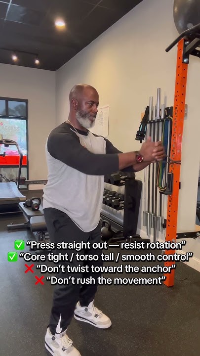 coachjones92's tweet card. 💪 Master the Pallof Press #coreexercises #superband