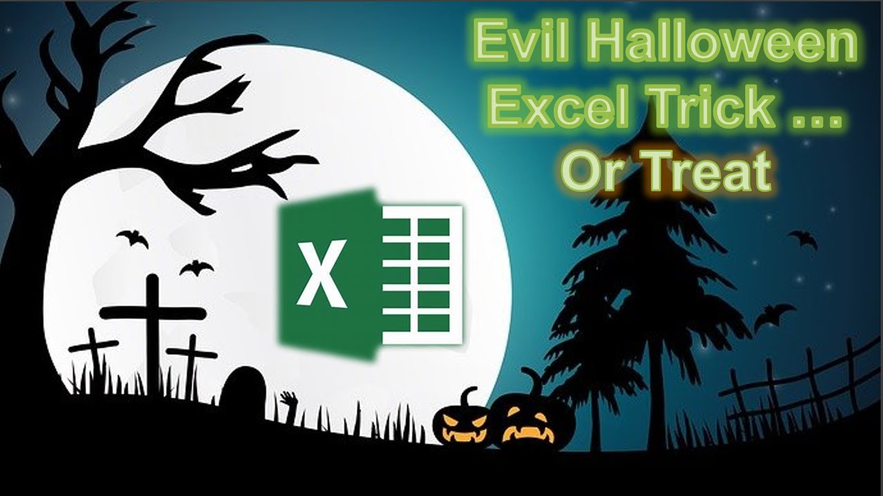 howtoexcelatex's tweet card. Evil Halloween Excel Tip. Backwards Scrolling Worksheet