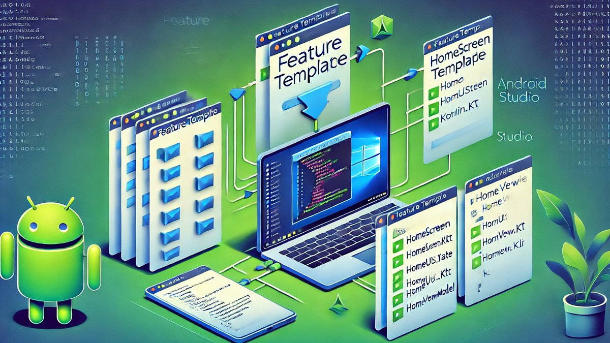 proandroiddev's tweet card. Creating features in Android development often involves repetitive tasks like setting up screen files, UI state management, and ViewModel…
