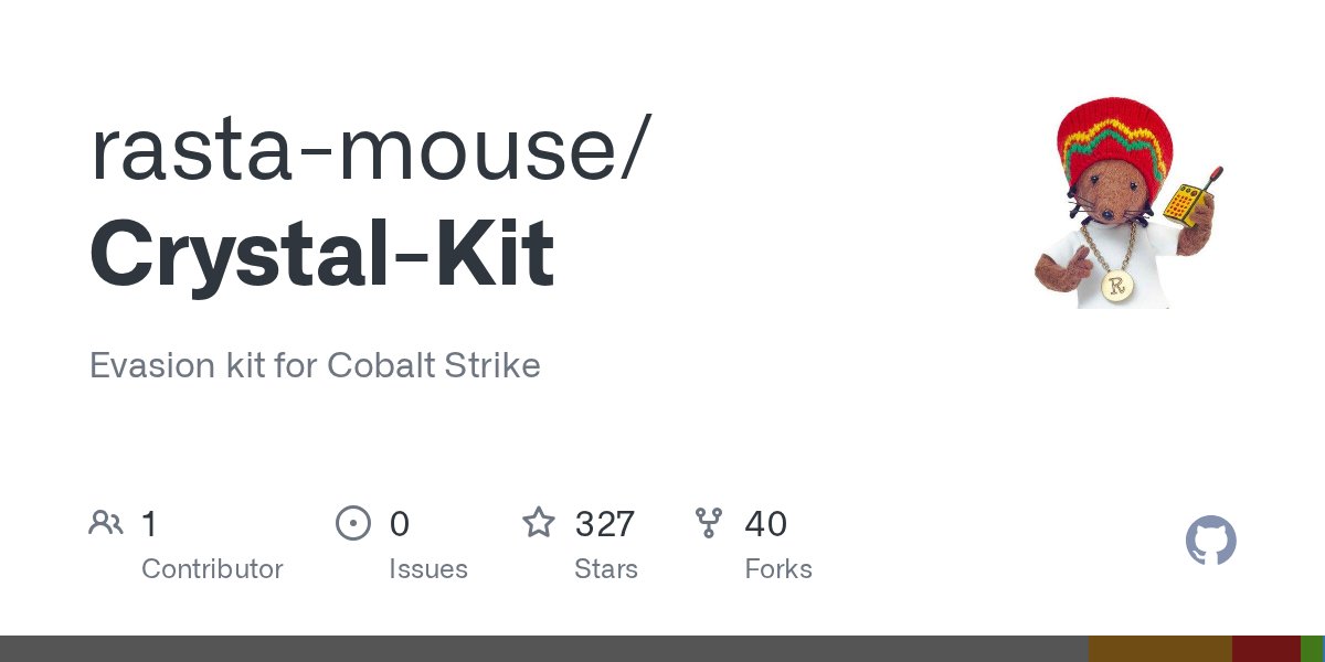 _RastaMouse's tweet card. Evasion kit for Cobalt Strike. Contribute to rasta-mouse/Crystal-Kit development by creating an account on GitHub.