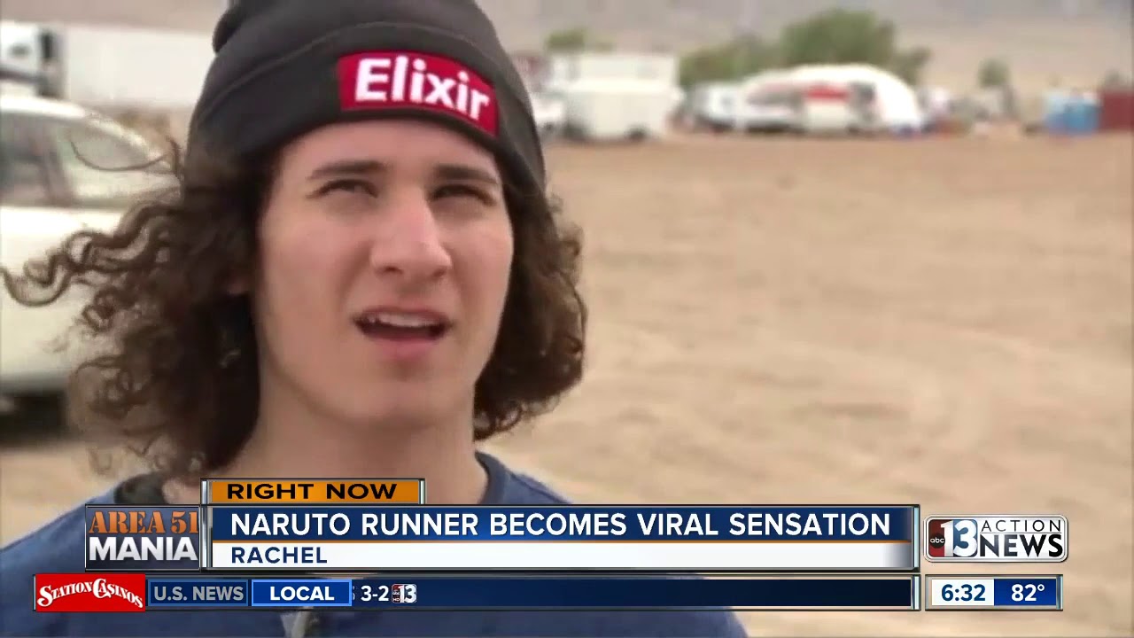 elixirhere's tweet card. Area 51 Mania: Naruto runner becomes viral sensation