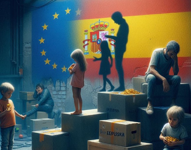 NachrichtenES's tweet card. Die zuständige Ministerin Elma Saiz betont die Rolle des IMV als „Schlüsselelement zur Bekämpfung von Kinderarmut“ in Spanien.