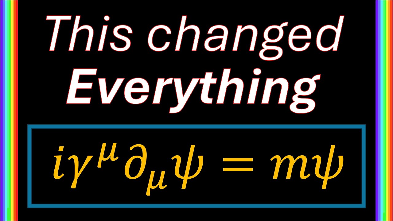 PhysicsExplain1's tweet card. The Dirac Equation: The Most Important Equation You’ve Never Heard Of