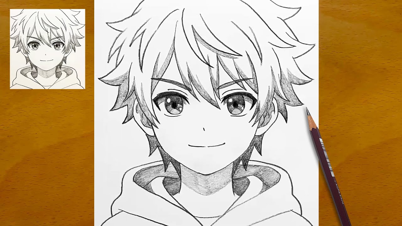 McPainted's tweet card. How to Draw an Anime Boy | Clean Pencil Sketch Step by Step | Anime...