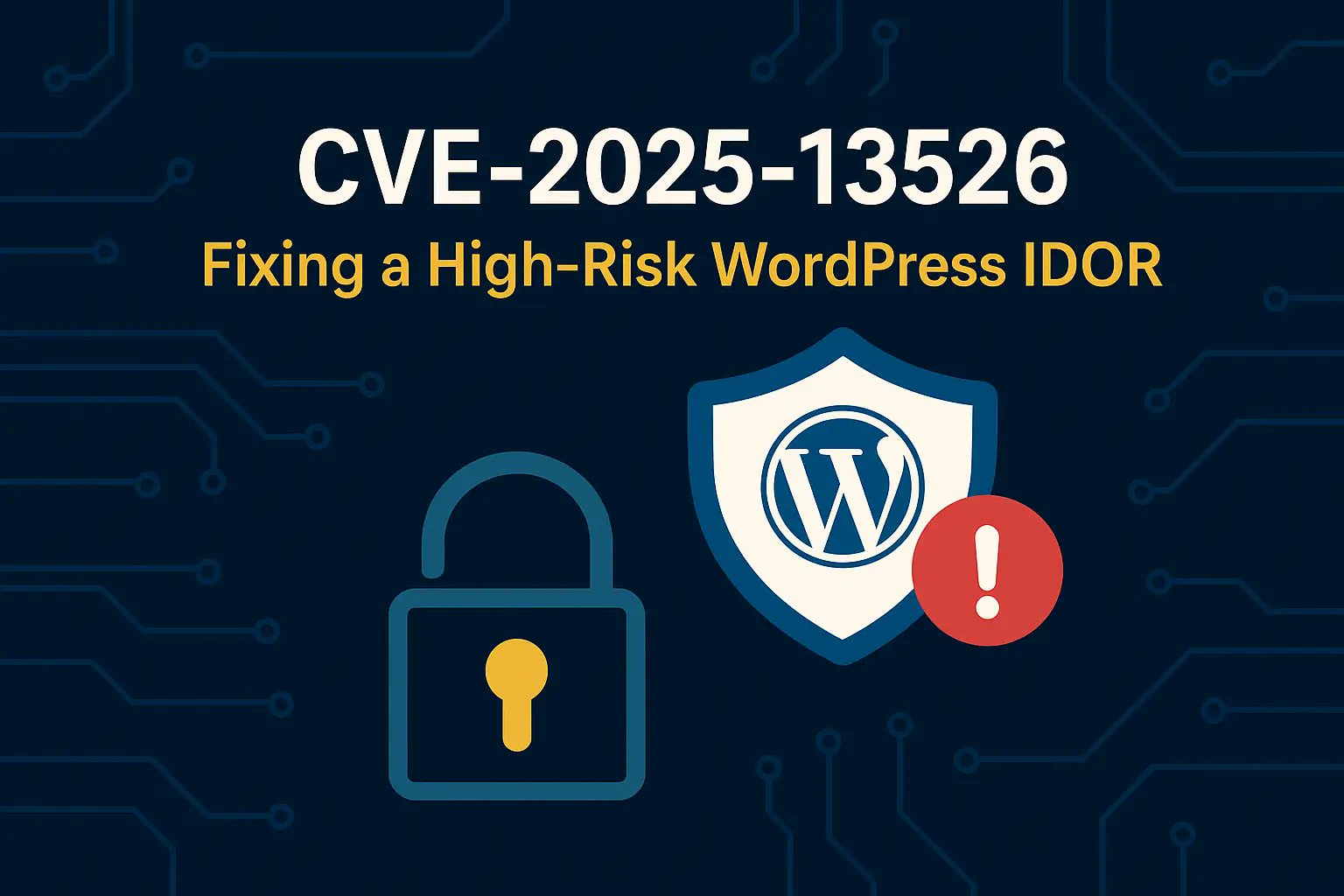 pentesttesting's tweet card. CVE-2025-13526 exposes order data in a popular WordPress plugin. Learn impact, patches, and how to prevent similar IDOR flaws in your apps.