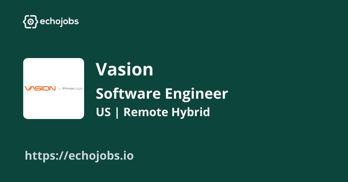 echojobs__io's tweet card. Vasion is hiring Software Engineer. Skills wanted: Node.js, Python, CSS, JavaScript, Docker, Microservices, SQL, Android, PHP, GraphQL, AWS, MySQL, Git, C++, Vue.js, React, Go, Oracle, Delphi, HTML....