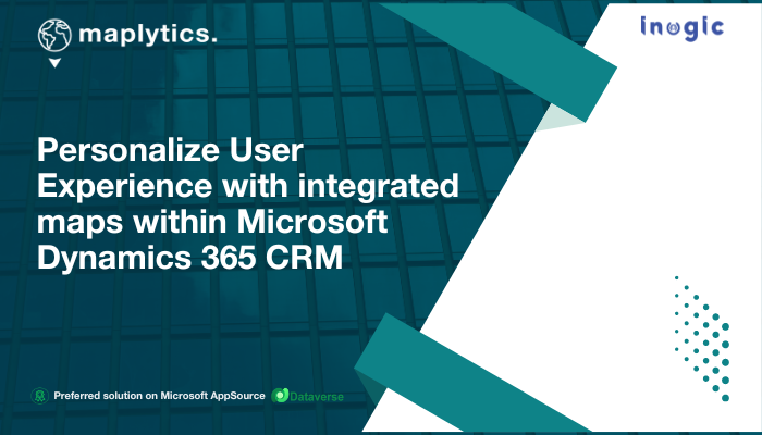 Maplytics's tweet card. Maplytics offers the ability to personalize the app based on your preference on the organization and user level in Dynamics 365 CRM. Click here to explore more!