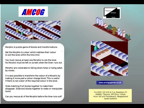 RISCOSitory's tweet card. Morphix - A New RISC OS Game!