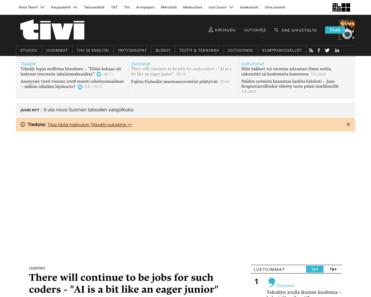 managetech_inc's tweet card. ヘルシンキ大学の講師Matti Luukkainenは、フルスタックプログラミングのオープンオンラインコースの