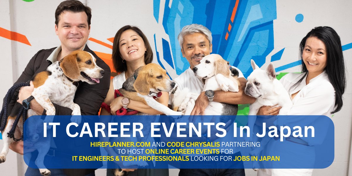 codechrysalis's tweet card. HirePlanner.com and Code Chrysalis to partner to host Online Career Events for IT Engineers & Tech Professionals looking for jobs in Japan.