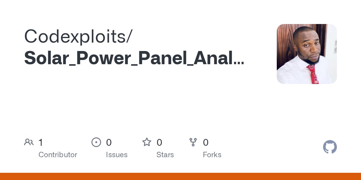 7x7xZ's tweet card. Contribute to Codexploits/Solar_Power_Panel_Analysis development by creating an account on GitHub.