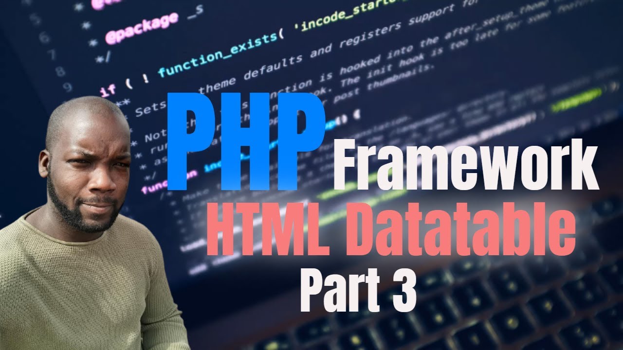 CodingWorkshop's tweet card. PHP MVC Framework HTML Datatable Object PHP | Create Table | HTML...