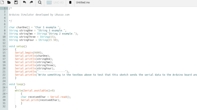 profrhill's tweet card. While simulating an Arduino isn’t a new idea, a recent project by [LRusso] provides an open source JavaScript simulator that runs in your browser. You can try it out live or host it yourself …