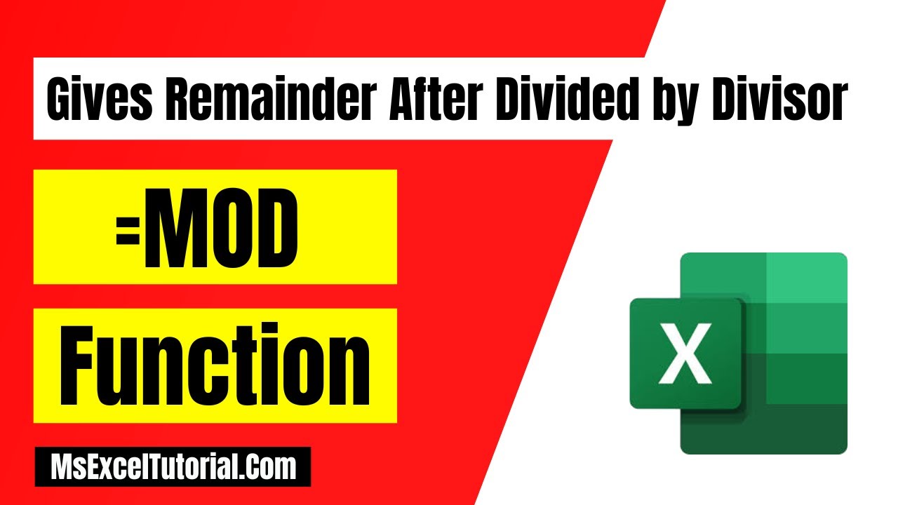 Excel10tutorial's tweet card. How to Use Mod Function In Excel