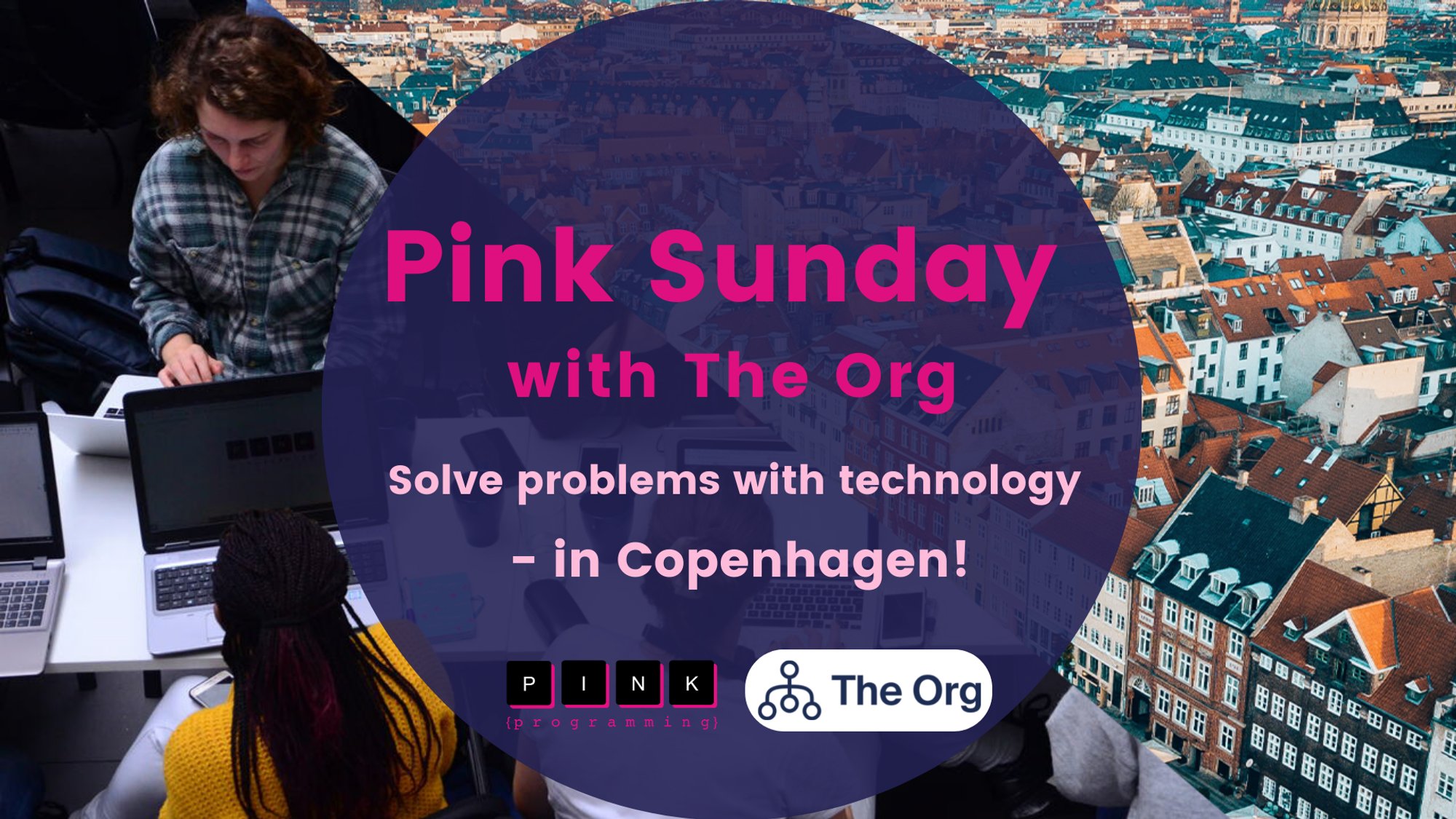 PinkProgramming's tweet card. Pink Programming Sunday is our popular coding events where women, transgender and non-binary people can meet up, code and network together!