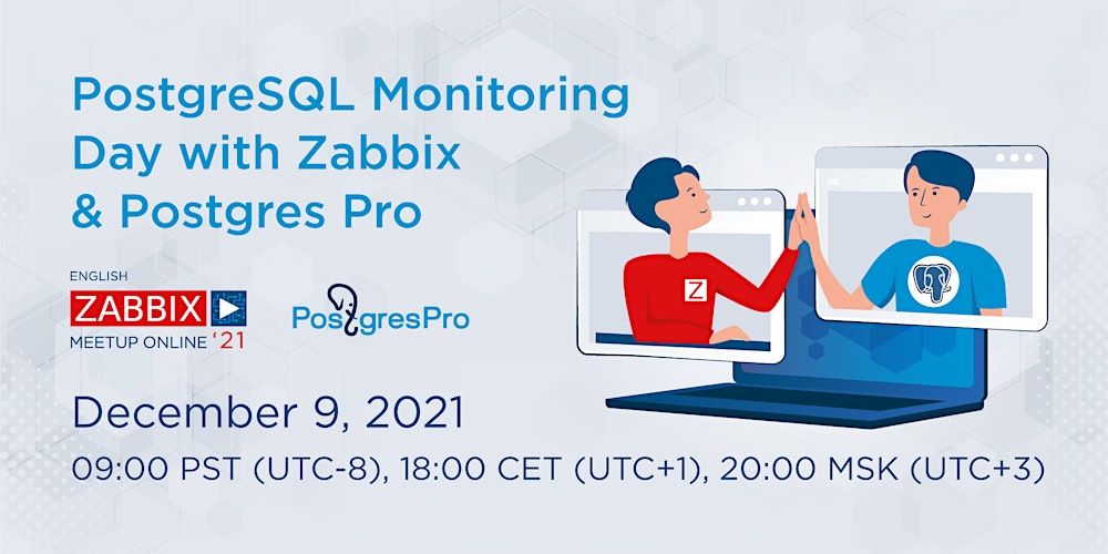 PostgresPro's tweet card. Welcome to the PostgreSQL Monitoring Day with Zabbix & Postgres Pro, the community online event on Postgres monitoring open to everyone!