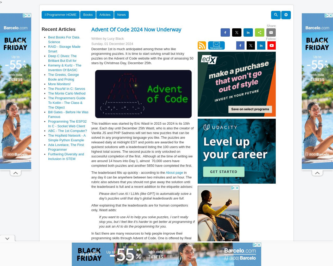 managetech_inc's tweet card. アドベントカレンダーのウェブサイトで12月1日は、プログラミングパズルが解けることが待ち望まれている。 201