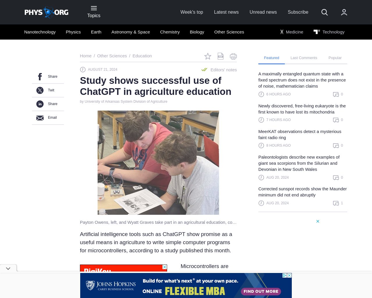 managetech_inc's tweet card. 要約： 農業において、ChatGPTなどの人工知能ツールがマイクロコントローラーのための簡単なコンピュータプロ