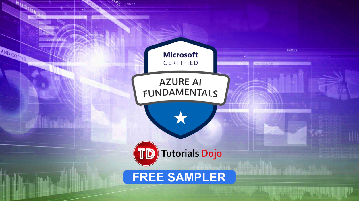 tutorialsdojo's tweet card. The AI-900 Microsoft Azure AI Fundamentals exam is intended for beginners who work for both technical and non-technical backgrounds. Take your career to