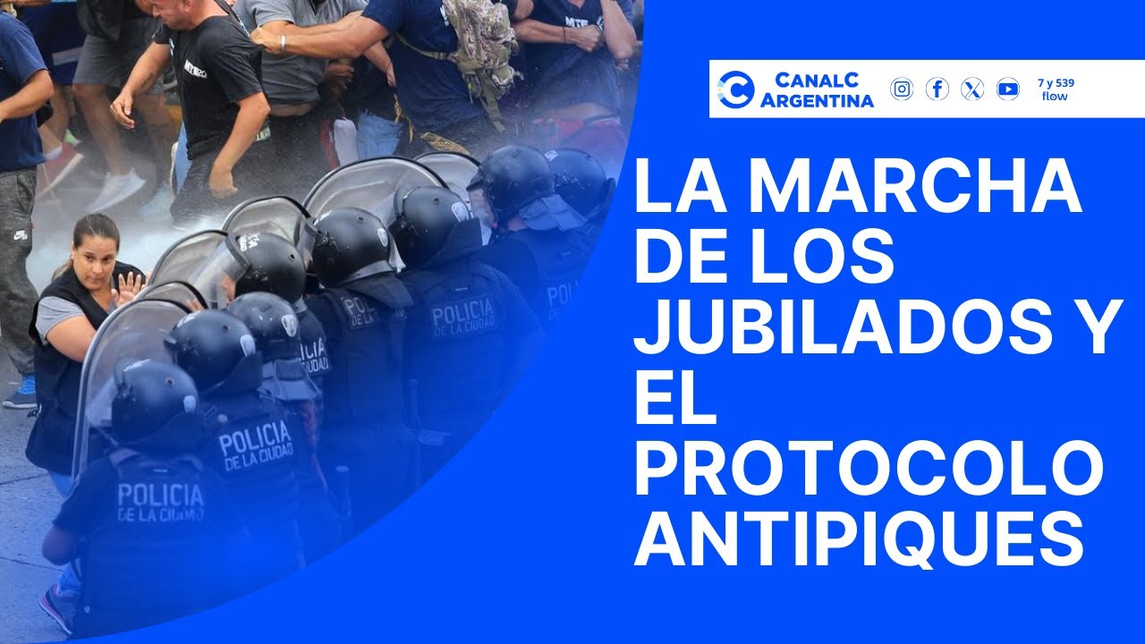 jorgeluisjofre's tweet card. Marcha de jubilados: ¿está bien aplicado el protocolo antipiquetes?