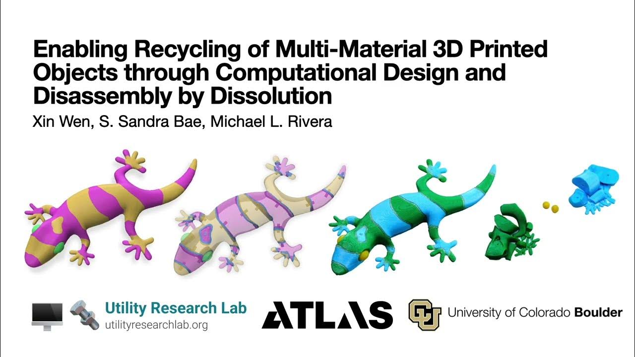 UtilityLabCU's tweet card. Recycling Multi-Material 3D Prints via Computational Design &...