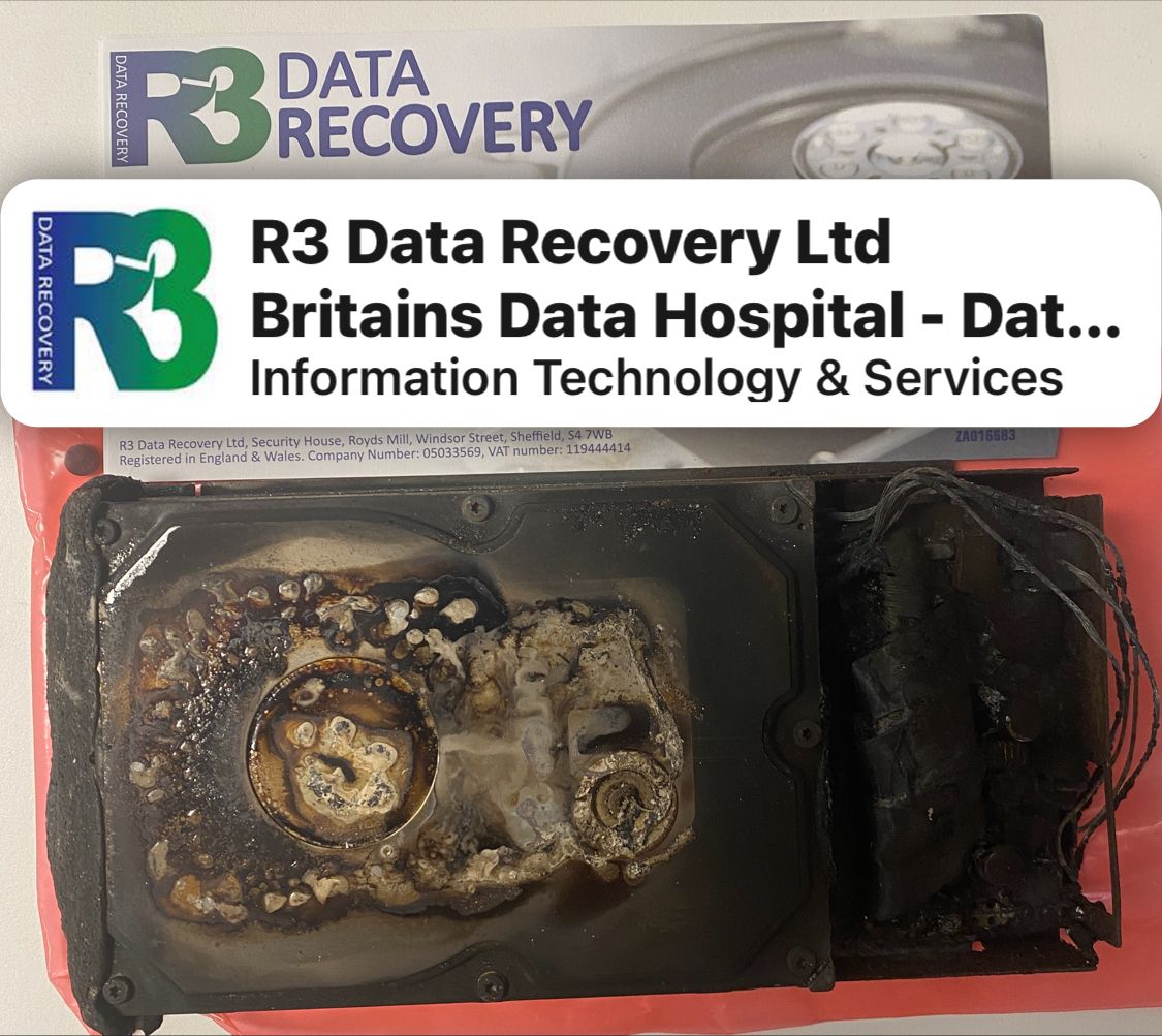 R3_datarecovery's tweet card. Hoping to get permission to attempt this.. What do you think - can it be recovered ? Follow R3 Data Recovery to see inspection and progress reports over the coming weeks. | 16 comments on LinkedIn