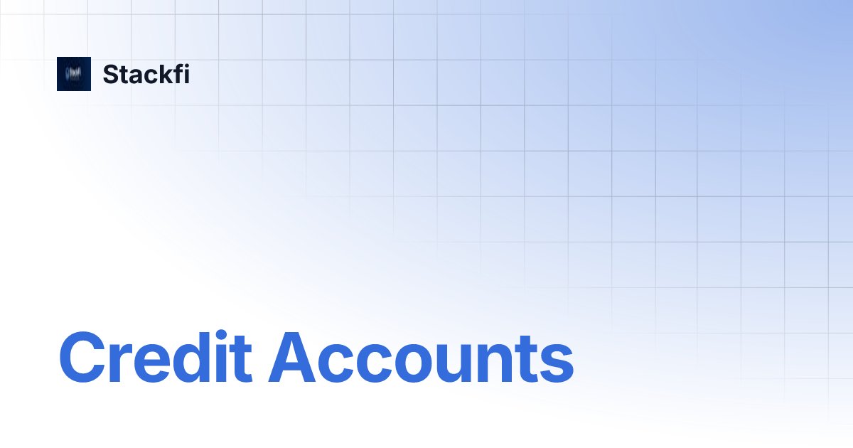 stackfibase's tweet card. Credit Accounts | Stackfi