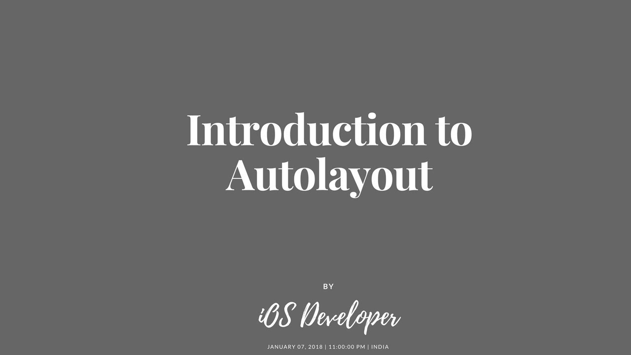 iOSDeveloper24's tweet card. Introduction to Autolayout