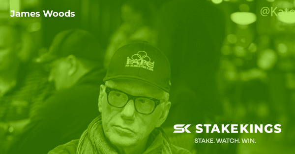 RealJamesWoods's tweet card. James Woods is an actor and poker player with over $350,000 in total winnings. He cashed in six events last year with a Final Table in Nine Game Mix.