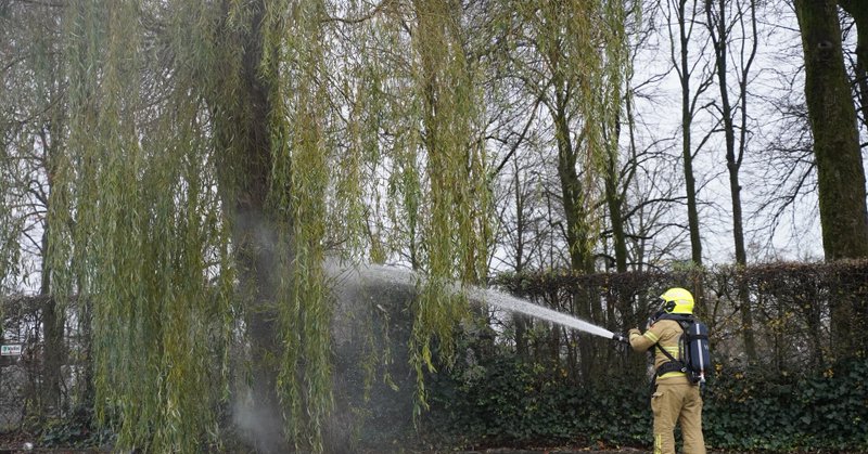 Buitenbrand op parkeerplaats Gervenhof vermoedelijk aangestoken