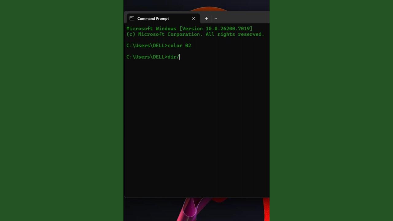 RadhikaCodeHub's tweet card. Windows cmd Cool Trick Look like #coding #programming #codingbat...