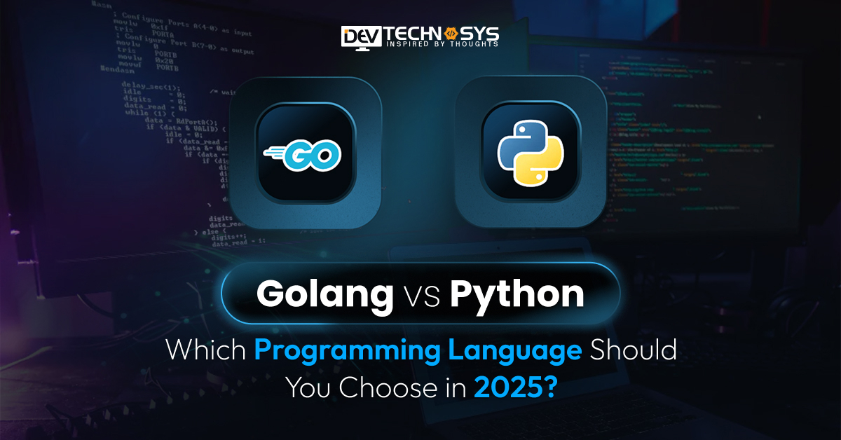 DevTechnosys's tweet card. Explore the key differences between Golang vs Python in terms of performance, ease of use, and ideal use cases for developers.