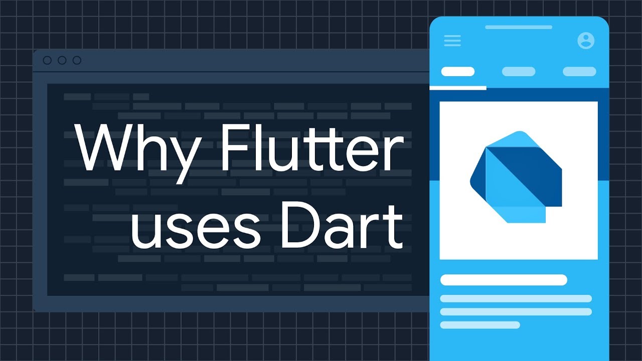 importflutter's tweet card. Why Flutter uses Dart