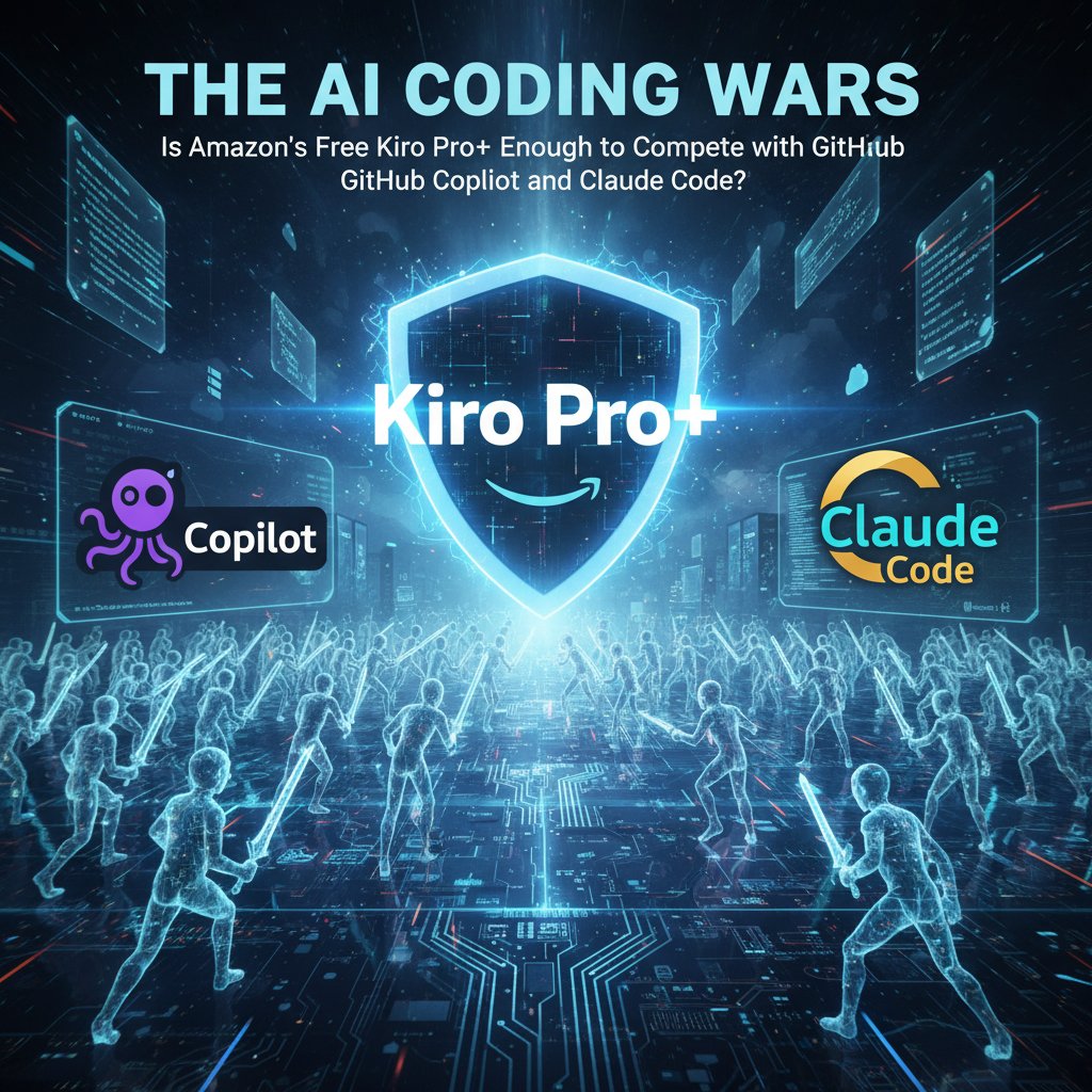 Real_One2030's tweet card. Discover Kiro Pro+, Amazon's new AI coding tool. Is it a GitHub Copilot killer? Learn how startups can get free credits in our complete review.