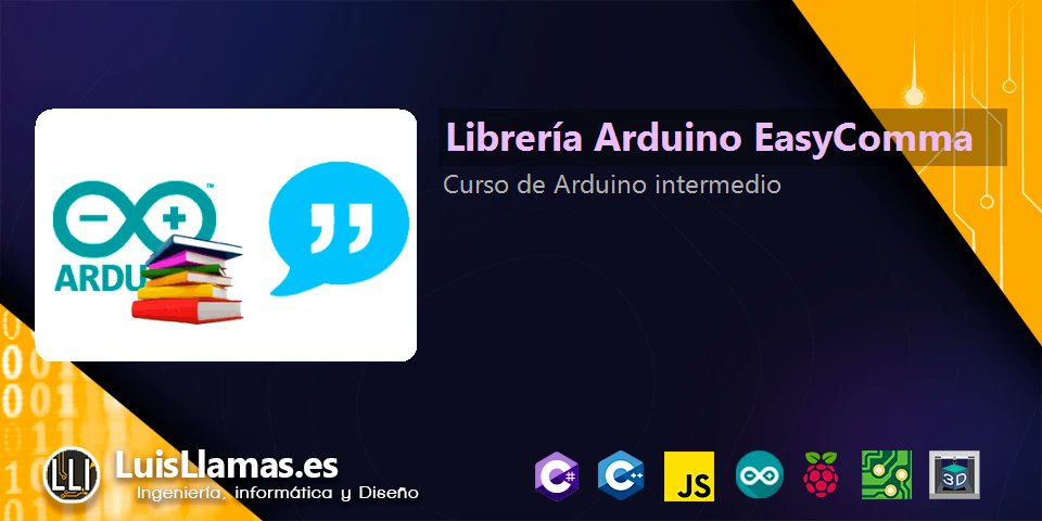 arduino_inicios's tweet card. Presentamos la librería de Arduino EasyComma, para recibir de forma sencilla arrays de enteros separados por coma por puerto serie