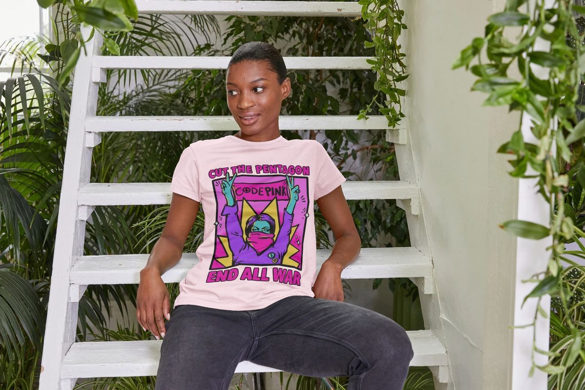 codepink's tweet card. Our mission at CODEPINK is to end war and redirect that money into the life giving needs of our communities. Help support our mission by exploring our range of organic cotton t-shirts, jumpers and...