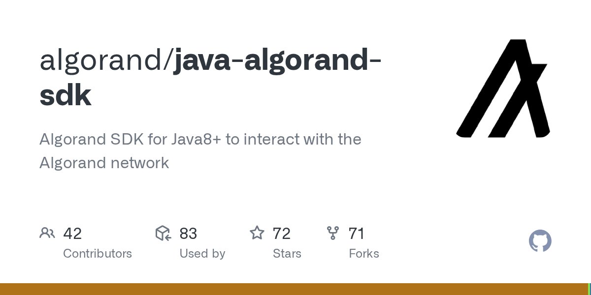 jonaut's tweet card. Algorand SDK for Java8+ to interact with the Algorand network - algorand/java-algorand-sdk