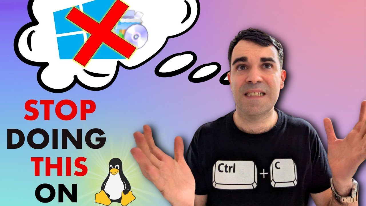 turtle_lasagna's tweet card. New to Linux? BREAK These 5 Windows Habits First