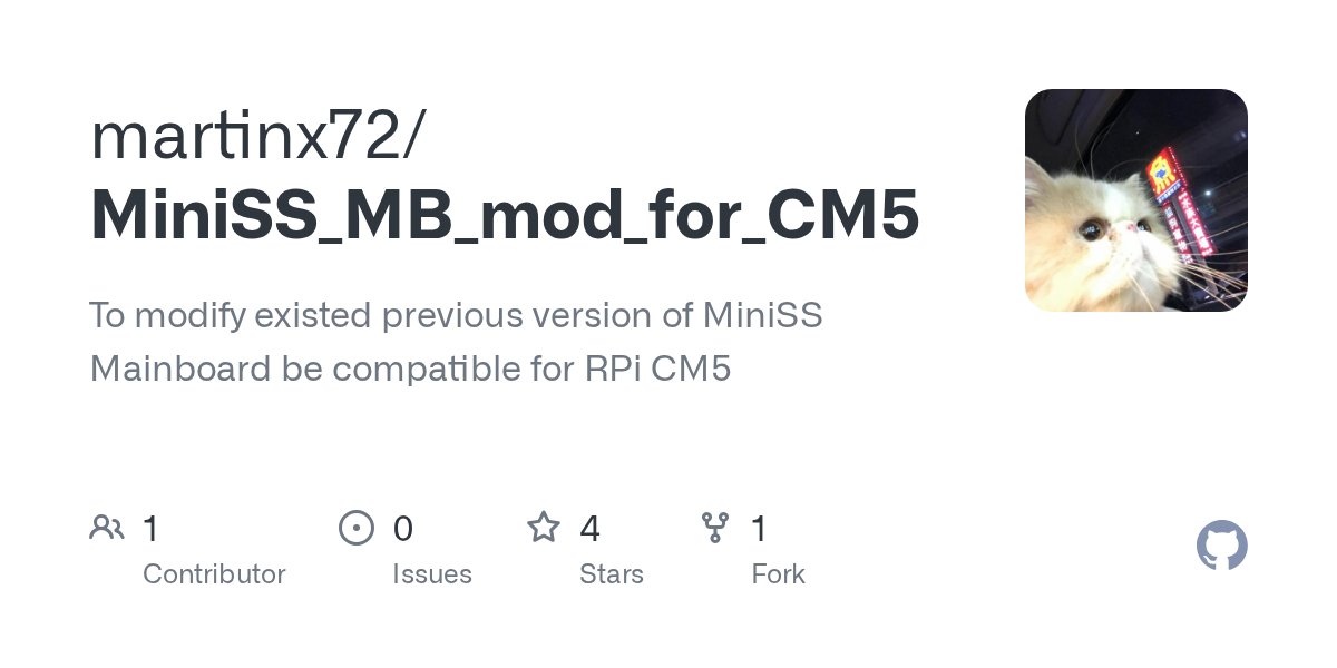 RgRDev's tweet card. To modify existed previous version of MiniSS Mainboard be compatible for RPi CM5 - martinx72/MiniSS_MB_mod_for_CM5